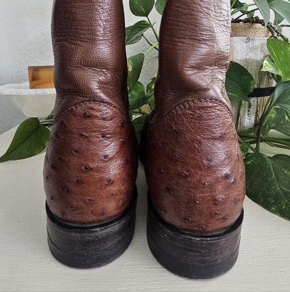 Justin Boots Rich Brown Western Boots - Picture 4 of 7